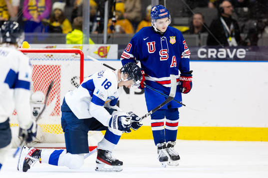 Rasmus Kumpulainen of Finland celebrates the 0-2 goal