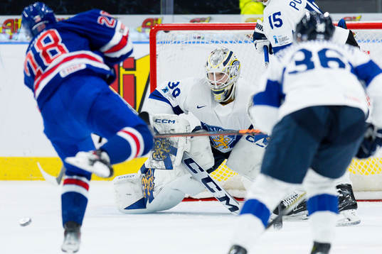 Goaltender Niklas Kokko of Finland