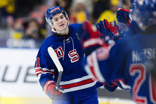 Jimmy Snuggerud of USA celebrates