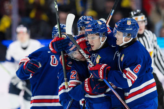 Jimmy Snuggerud of USA celebrates