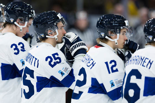 Max Koskipirtti of Finland looks dejected