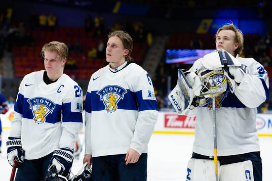 Jere Lassila, Kasper Kulonummi and goaltender Niklas Kokko