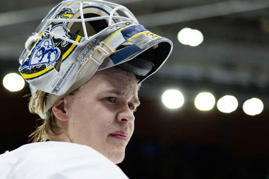 Goaltender Niklas Kokko of Finland
