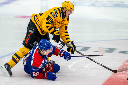 Oskarshamns Lukas Jasek och Skellefteås Linus Lindström