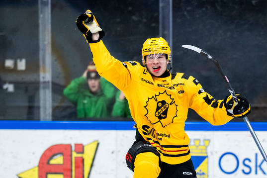 Skellefteås Anton Heikkinen jublar