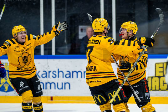 Skellefteås Anton Heikkinen jublar