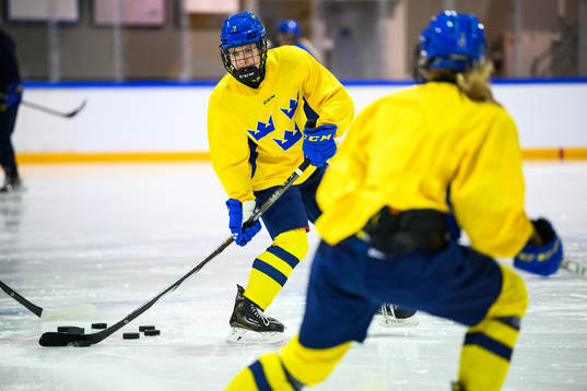 Sanna Halsius of Sweden at a practice session