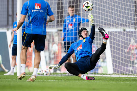 Goalkeeper Jacob Widell Zetterström of the Swedish men's