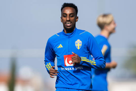 Taha Ali of the Swedish men's football national team at a