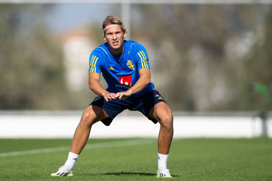 Markus Karlsson of the Swedish men's football national team