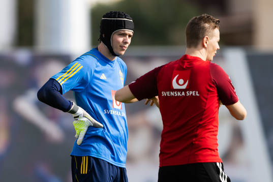 Goalkeeper Jacob Widell Zetterström of the Swedish men's