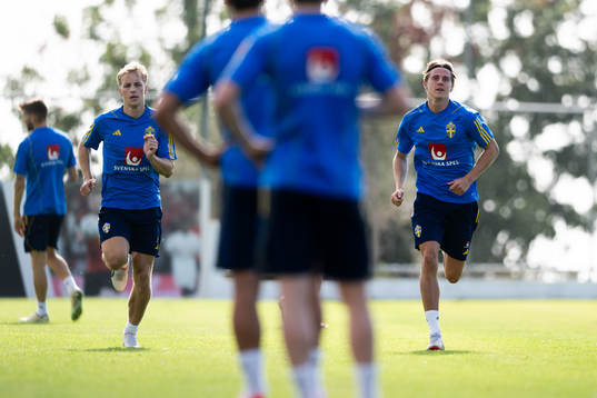 Victor Larsson and Erik Ahlstrand of the Swedish men's