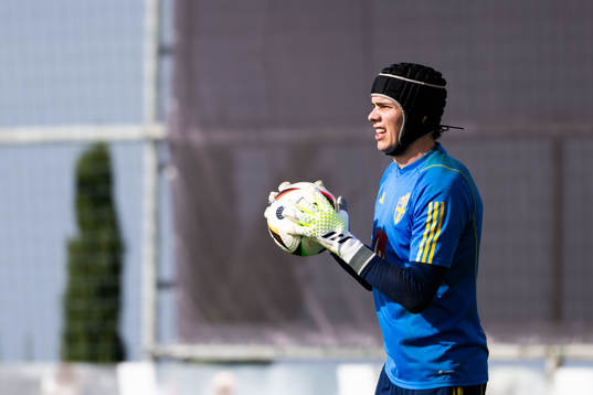 Goalkeeper Jacob Widell Zetterström of the Swedish men's