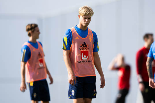 Lucas Bergvall of the Swedish men's football national team