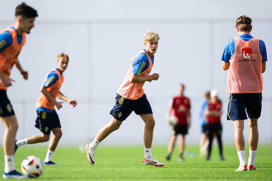 Lucas Bergvall of the Swedish men's football national team