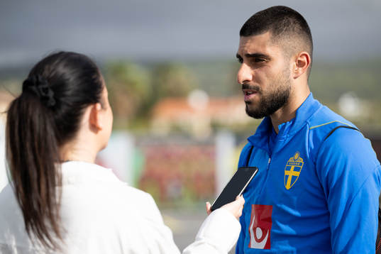 Rami Al Hajj of the Swedish men's football national team in