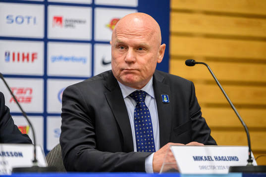 Mikael Haglund, Organizing committe, at a press conference