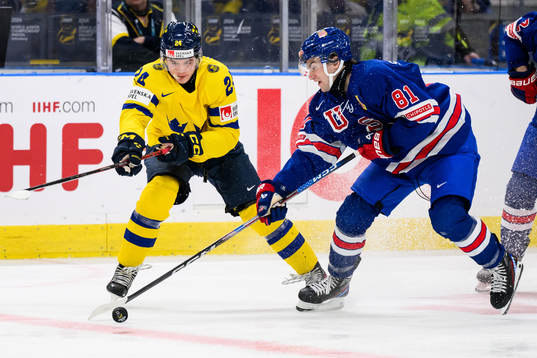 Tom Willander of Sweden and Jimmy Snuggerud of USA