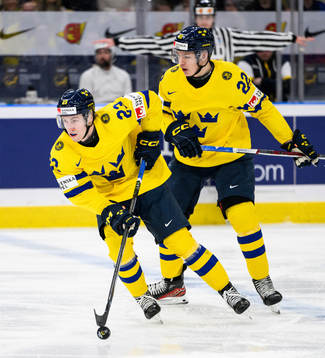 Jonathan Lekkerimäki and Tom Willander of Sweden