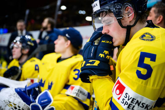 Mattias Hävelidnof Sweden looks dejected