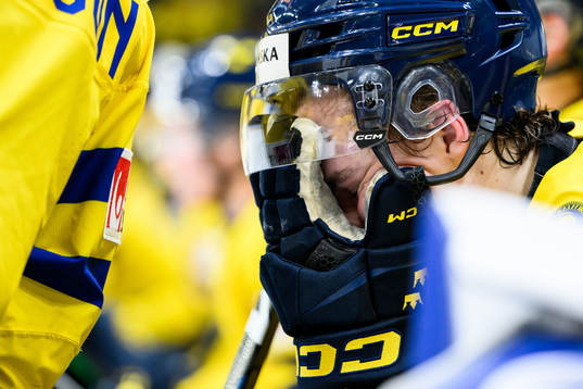 Axel Sandin-Pellikka of Sweden looks dejected