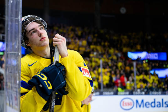 David Edstrom of Sweden looks dejected