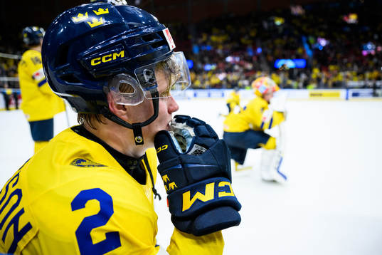 Elias Pettersson of Sweden looks dejected