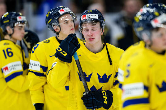 Otto Stenberg of Sweden looks dejected