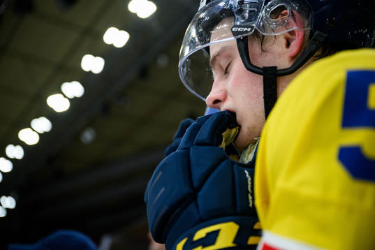 Mattias Hävelid of Sweden looks dejected
