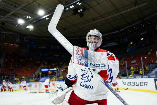 Goaltender Jakub Vondras of Czech Republic