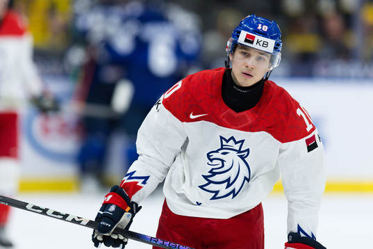 Adam Bares of Czech Republic looks dejected 2-5