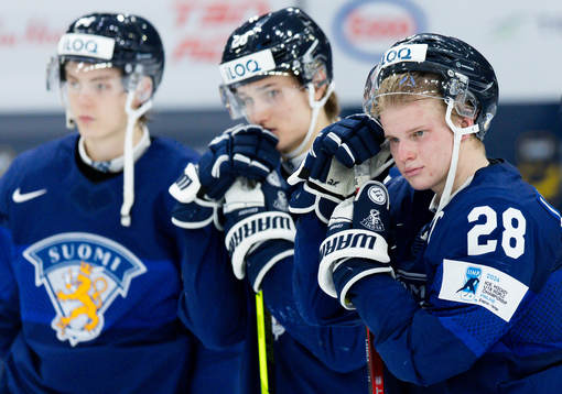 Jere Lassila of Finland looks dejected