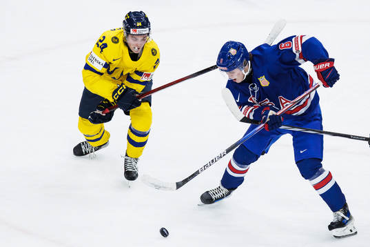 Tom Willander and David Edstrom of Sweden and Will Smith of