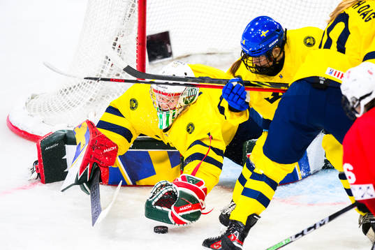 Goalkeeper Maja Helge of Sweden