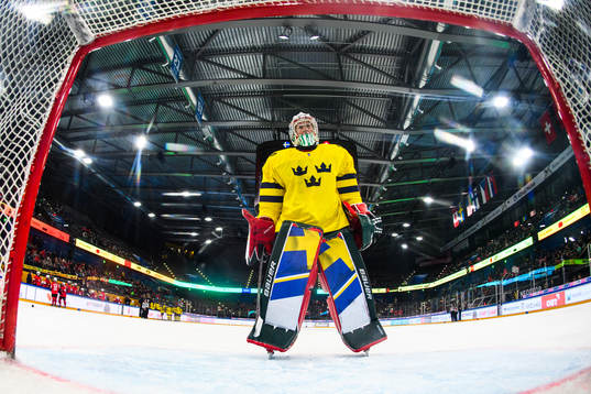 Goalkeeper Maja Helge of Sweden