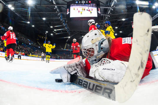Goalkeeper Talina Benderer of Switzerland looks dejected