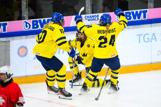 Mira Hallin of Sweden celebrates