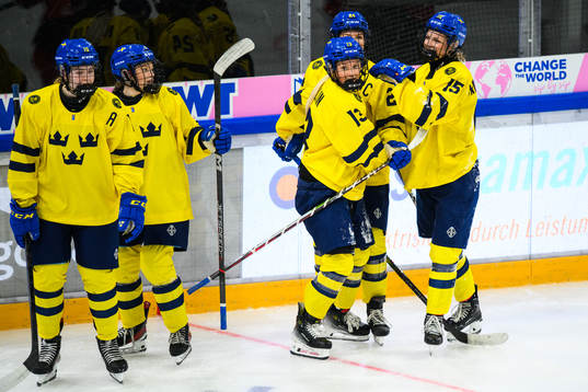 Mira Hallin of Sweden celebrates
