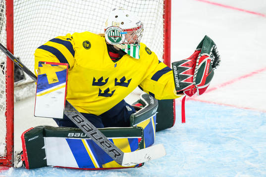 Goalkeeper Maja Helge of Sweden