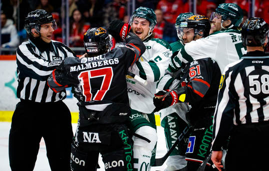 Örebros William Wikman och Färjestads Linus Johansson