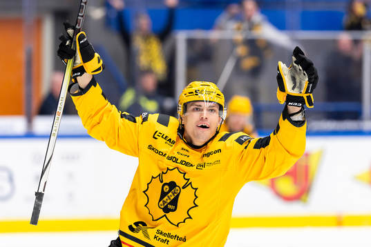 Skellefteås Andreas Johnson jublar