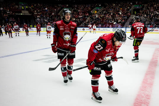 Malmö Redhawks Dominik Badinka och Christoffer Forsberg