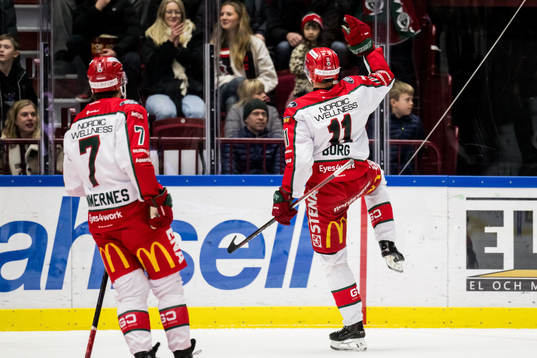 Frölundas Erik Borg jublar