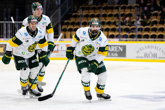 Björklövens Daniel Rahimi jublar