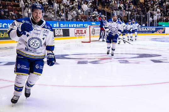 Leksands Kalle Östman jublar