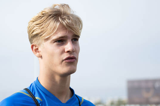 Lucas Bergvall of the Swedish men's football national team