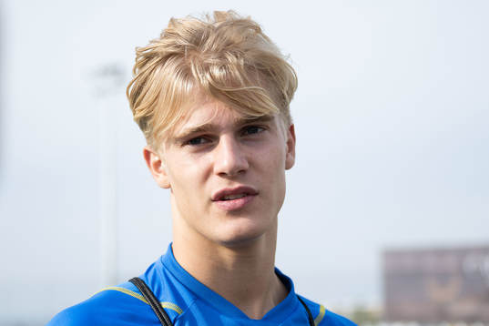 Lucas Bergvall of the Swedish men's football national team