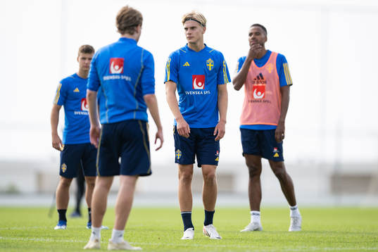 Lucas Bergvall of the Swedish men's football national team