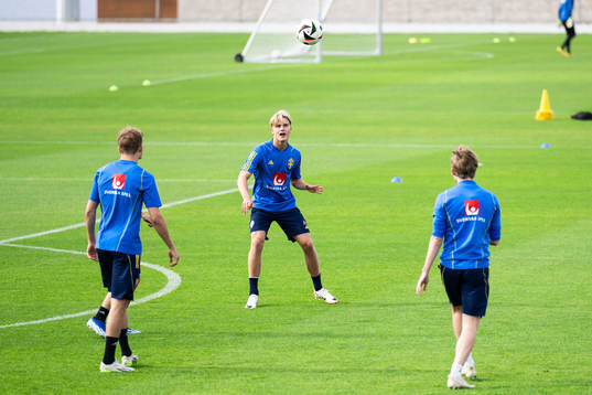 Lucas Bergvall of the Swedish men's football national team
