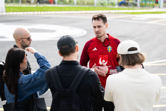 Interim coach Daniel Bäckström of the Swedish men's